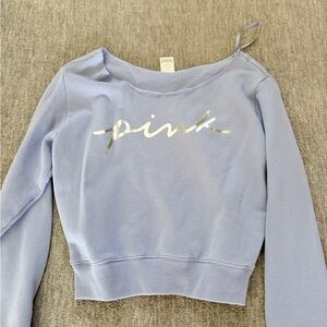 PINK Victoria's Secret Lavender Off-the-Shoulder Sweater